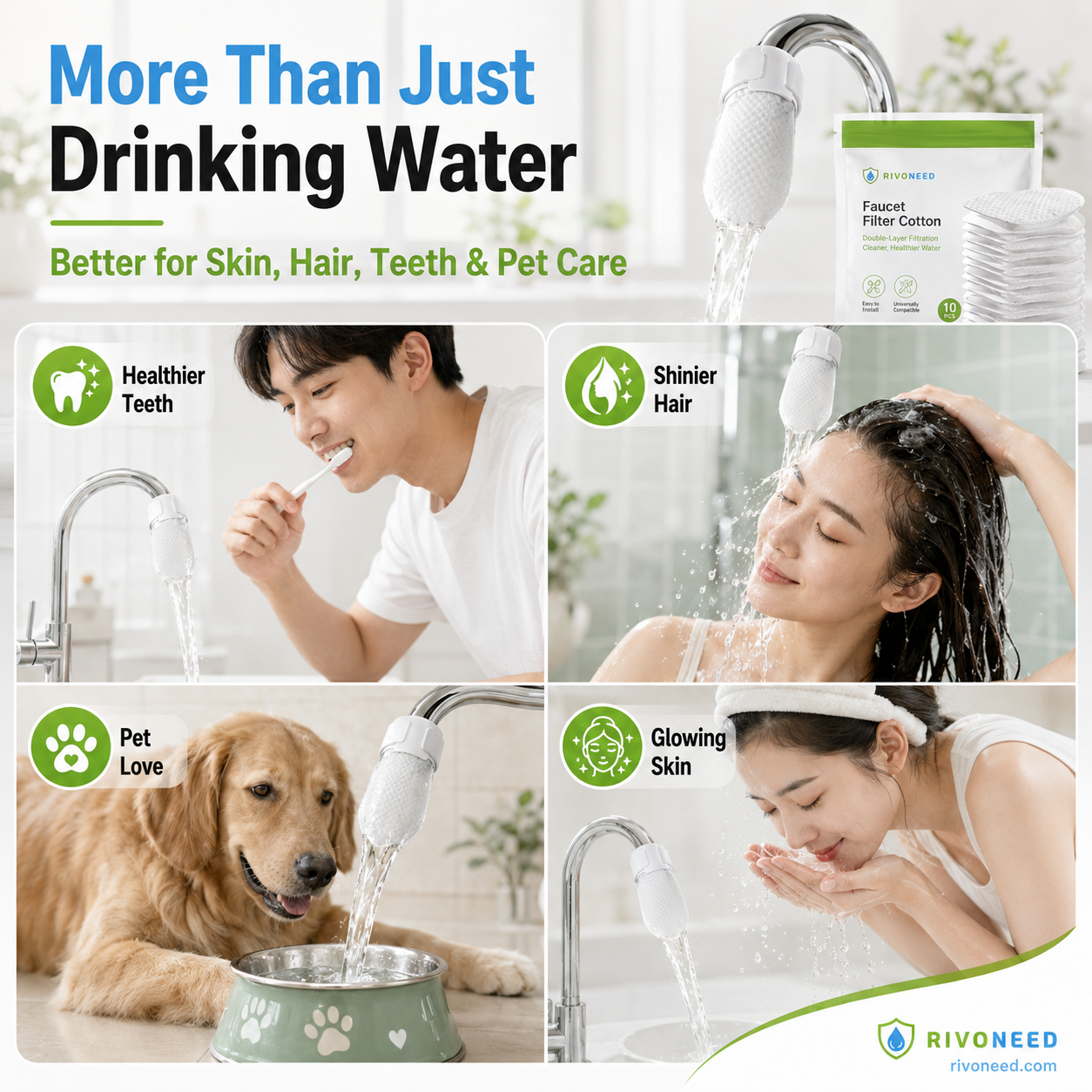 ⏰50%OFF⚡50K+ SOLD!💥Anti-Splash Kitchen Faucet Cotton Filter for Sediment & Rust Removal