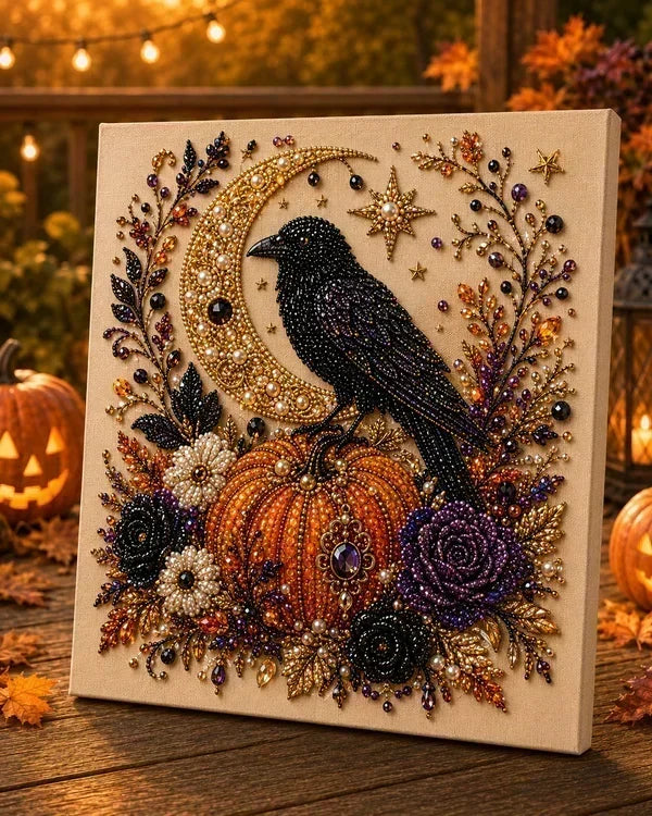 🔥 Last Day 50% OFF – 👻✨ Halloween Pearl Art DIY Kit – Turn Tiny Pearls into Spooky-Cute Magic