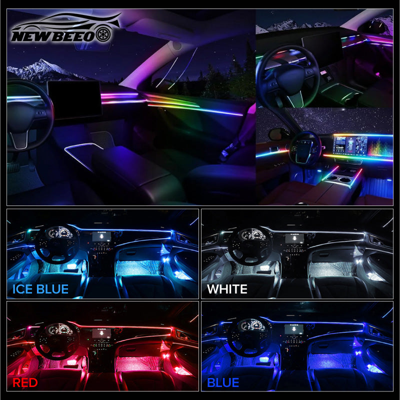 🎁50% OFF NOW!🚗Car Interior LED Atmosphere Strip💡Multi Color Options🔌USB Powered✨Easy Install Dashboard & Door Ambient Light