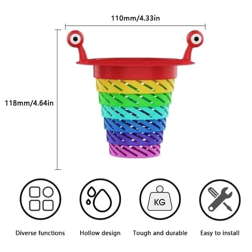📢📢Buy 1 Get 1 Free !! ⏰50K+ SOLD! Sink Strainer – From £4.99! Monster design, foldable rainbow & large capacity. No more clogs – grab yours! ✅