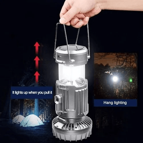💎 -50% ON 6-IN-1 SOLAR CAMPING FAN & LIGHT! 💎 Retractable LED, Emergency Power & Waterproof🏕️☀️