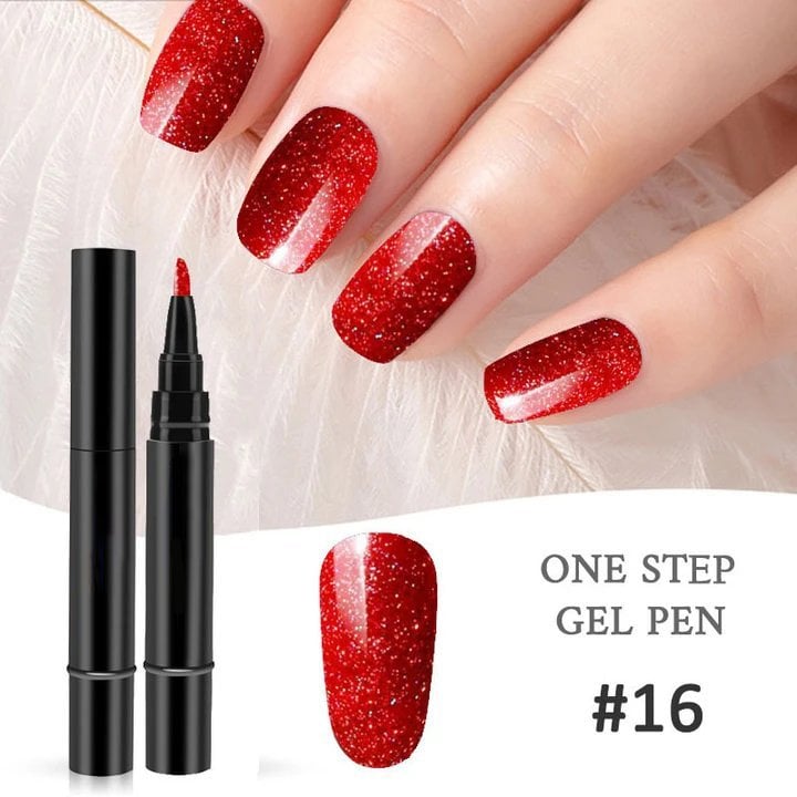 💅🌸Limited Time Buy 1 Get 1 Free ! ✨One Step Nail Gel Pen🎨Free handheld mini UV nail lamp💡