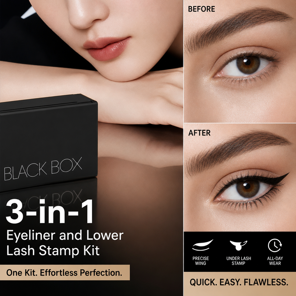 3-in-1 Eye Makeup Stamp Kit – Lash, Liner & Beauty Mark Tool