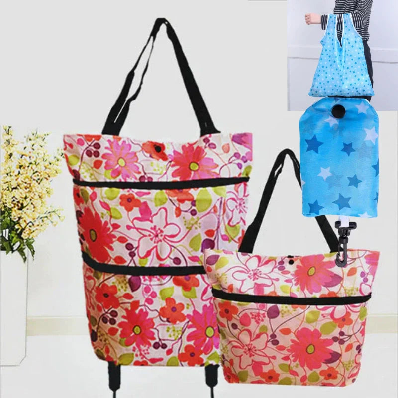 2-in-1 Foldable Shopping Cart