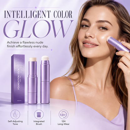 ✨50% OFF 🎨 2-in-1 Color Changing Foundation Stick – Auto Matches Your Skin Tone, Built-In Brush 💄
