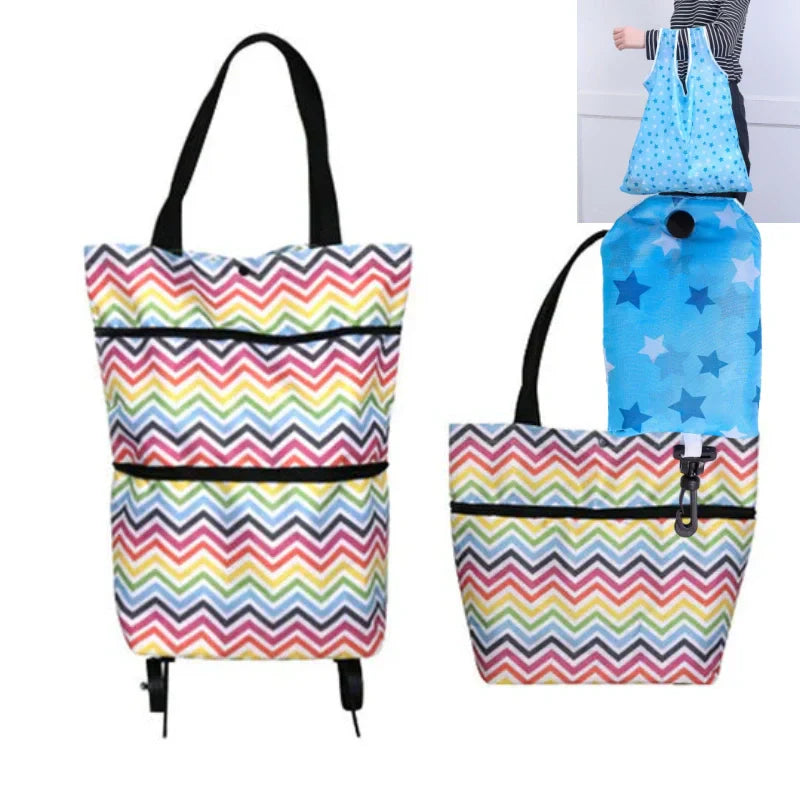 2-in-1 Foldable Shopping Cart