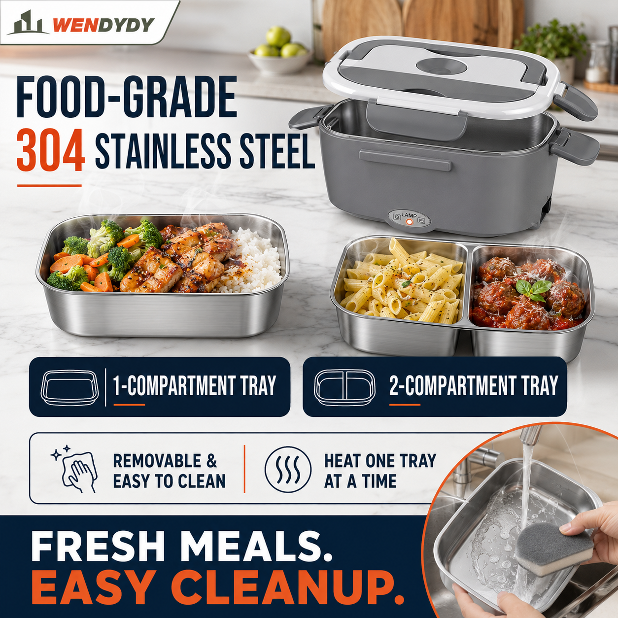 🔥 50% off today! 🍱Portable Food Warmer✨ Compact long-lasting heat, dual use for car & home to keep meals warm.