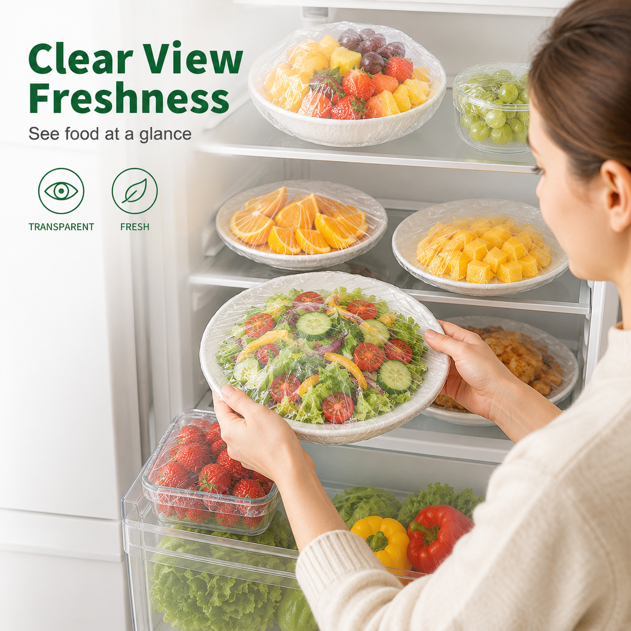 🔥Disposable Stretch Food Covers for Bowls & Plates 2