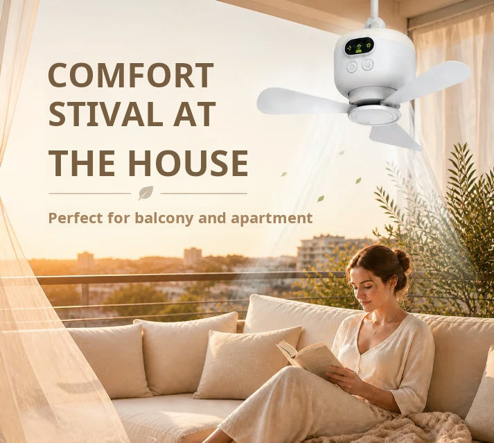 ⏳🔥LIMITED-TIME 52% OFF! 🌬️ Rechargeable Ceiling Fan with LED Light – Cool & Bright Anywhere ✨