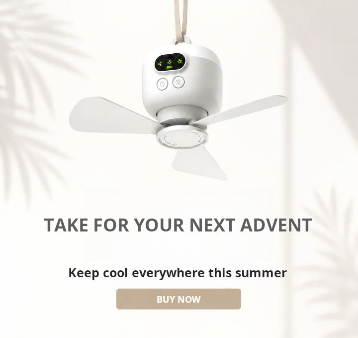 ⏳🔥LIMITED-TIME 52% OFF! 🌬️ Rechargeable Ceiling Fan with LED Light – Cool & Bright Anywhere ✨