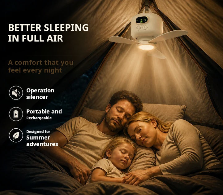 ⏳🔥LIMITED-TIME 52% OFF! 🌬️ Rechargeable Ceiling Fan with LED Light – Cool & Bright Anywhere ✨