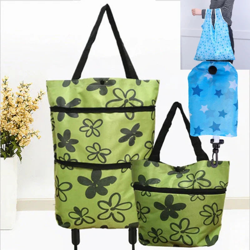 2-in-1 Foldable Shopping Cart