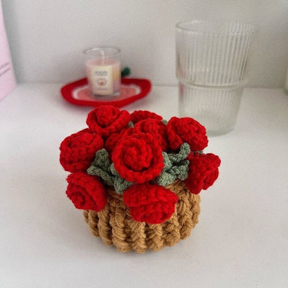 Handmade Floral Yarn Coasters