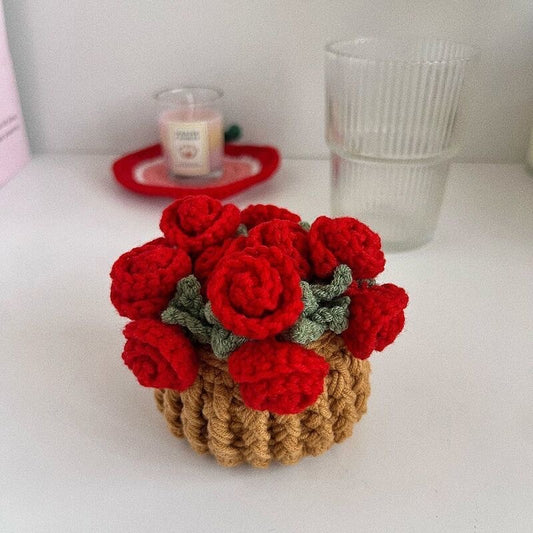 Handmade Floral Yarn Coasters