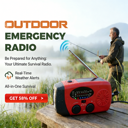 📻 LIMITED-TIME 50% OFF! ⚡ Multifunctional Solar Emergency Radio – Self-charging, Alert-ready, Compact ✨
