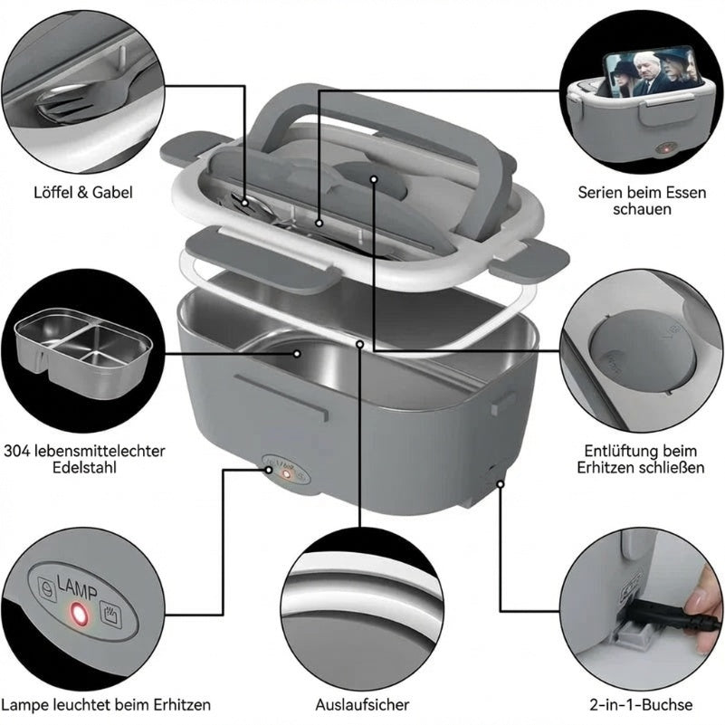 🔥 50% off today! 🍱Portable Food Warmer✨ Compact long-lasting heat, dual use for car & home to keep meals warm.