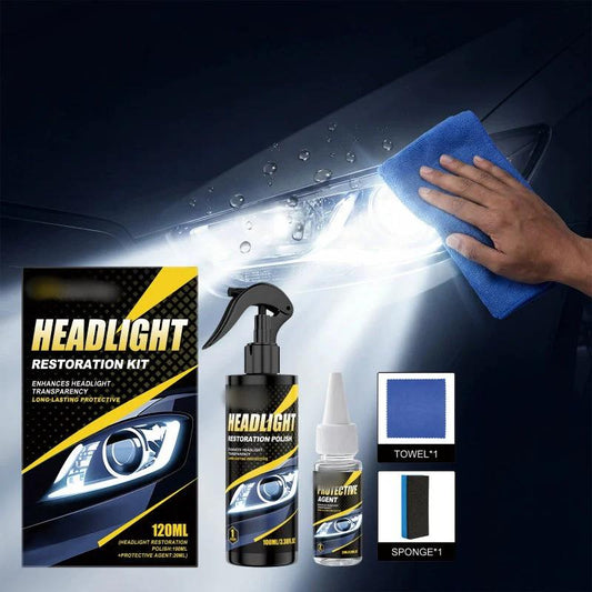 🚗 50% OFF NOW! 🔆 Headlight Restoration Kit – Instant Clarity, Safe Formula & UV Shield ✨