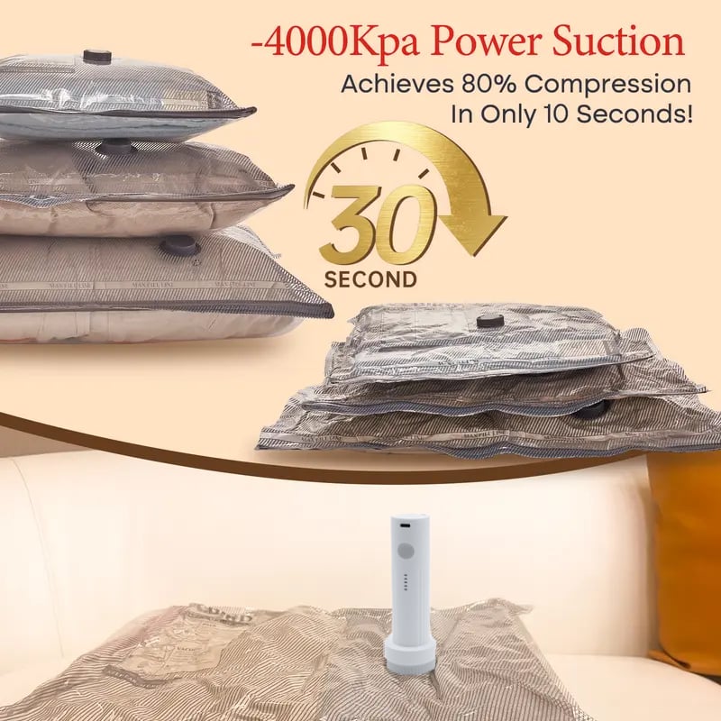 🔥 X7 Cordless Travel Vacuum Bag Set