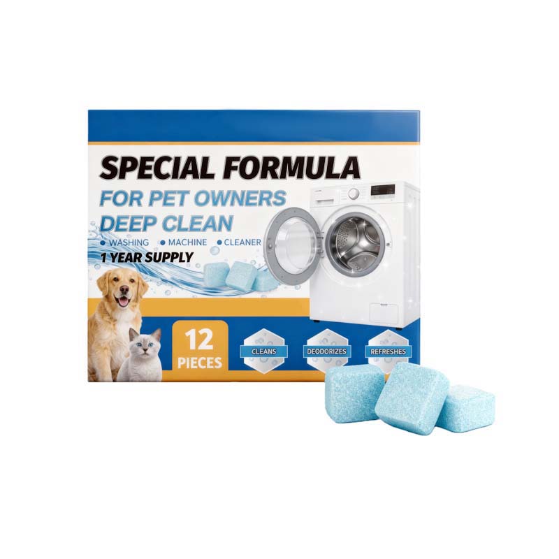 🌞 Spring into Savings: 50% Off🔥Washing Machine Cleaner for Pet Homes - Powerful Dander & Grime Remover | 12 Tablets for Monthly Maintenance