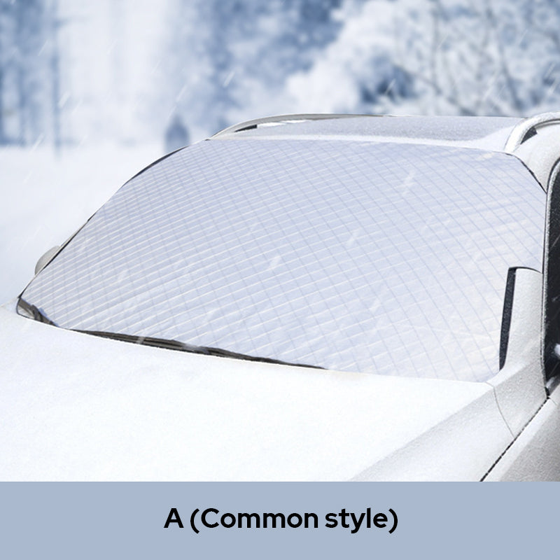 4-Layer Magnetic Windshield Car Cover - Thermal Insulation & Frost Protection with Easy Installation ❄️🔗