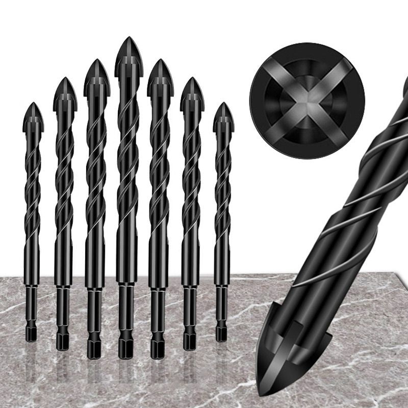 🔥Hot Sale！🔥4-edge Cross Drill Bit Set 7pcs