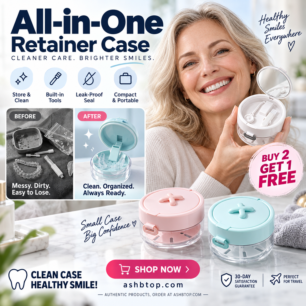 📢📢 50% OFF !! ⏰ All-in-One Retainer Storage Case – Keep Your Retainer Clean, Safe & Hygienic – Perfect for Home, Travel & On-the-Go ✨