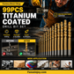 🔥High-efficiency tool favored by veteran craftsmen!Factory Outlet-99pcs Titanium Coated Drill Bit Set