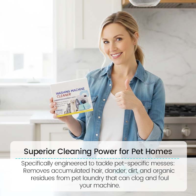 🌞 Spring into Savings: 50% Off🔥Washing Machine Cleaner for Pet Homes - Powerful Dander & Grime Remover | 12 Tablets for Monthly Maintenance
