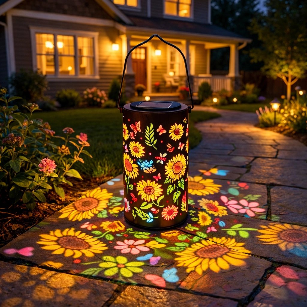 🔥HOT SALE 50%OFF🌻✨ Colorful Sunflower Glow Solar Lantern — Fade-Resistant🎨Auto-On at Dusk, Waterproof for Patio & Garden Charm ✨