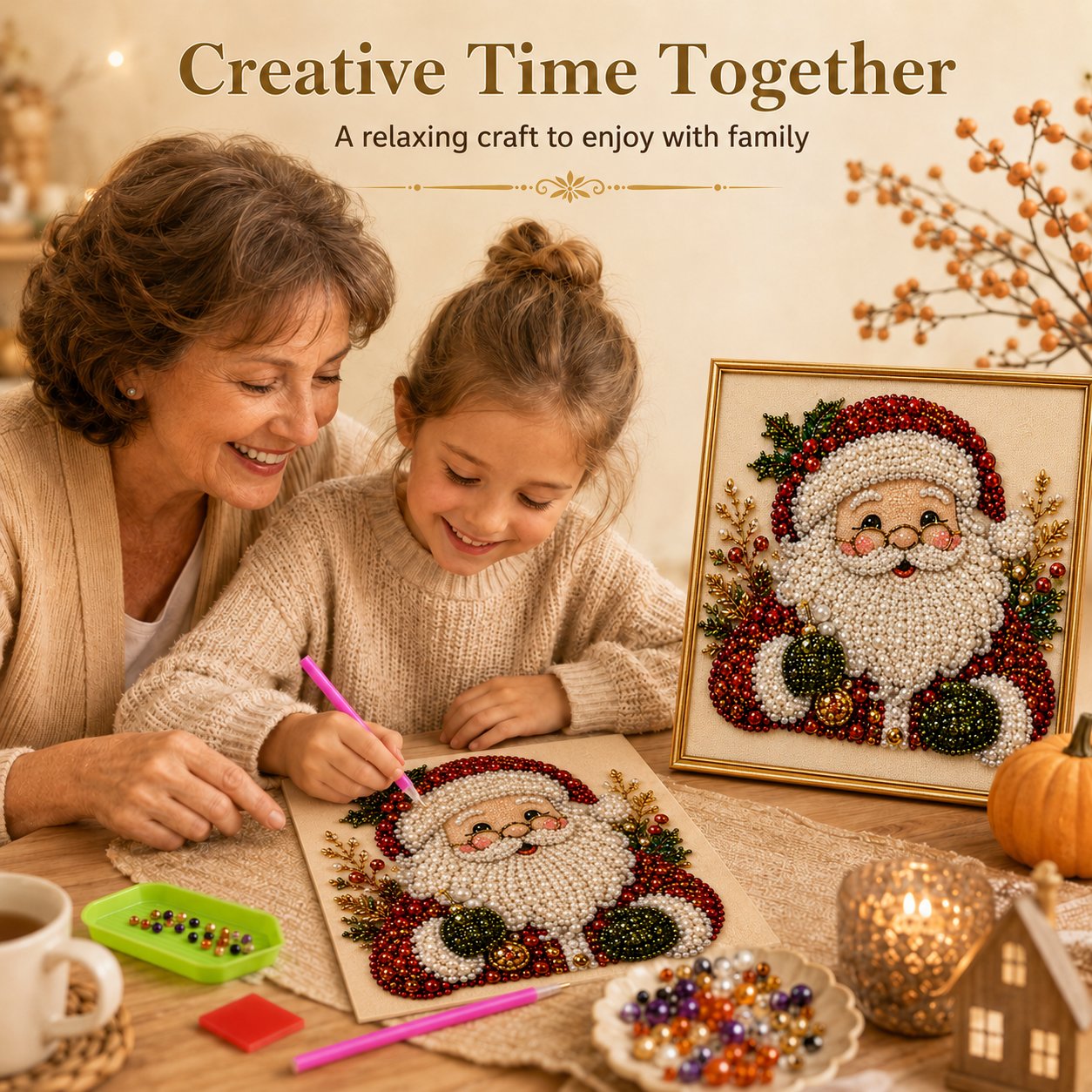 🔥LIMITED TIME 49% OFF🔥DIY Christmas Pearl Art Kit Beginner Friendly Craft