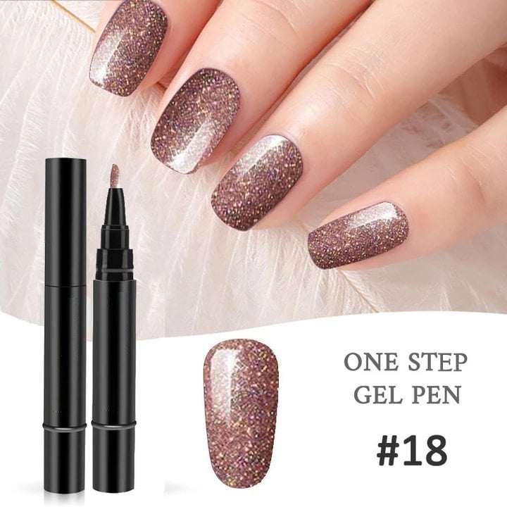 💅🌸Limited Time Buy 1 Get 1 Free ! ✨One Step Nail Gel Pen🎨Free handheld mini UV nail lamp💡