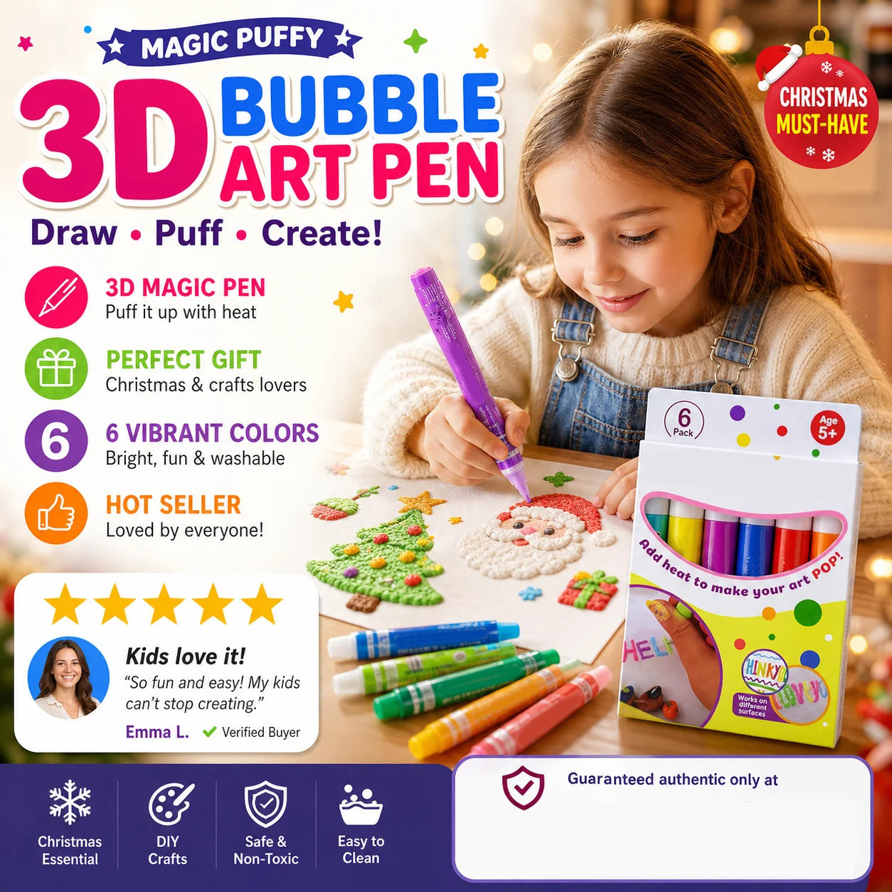 💥LAST DAY 50% OFF!🎁🔮Magic Pen – DIY Bubble Popcorn Drawing Pens