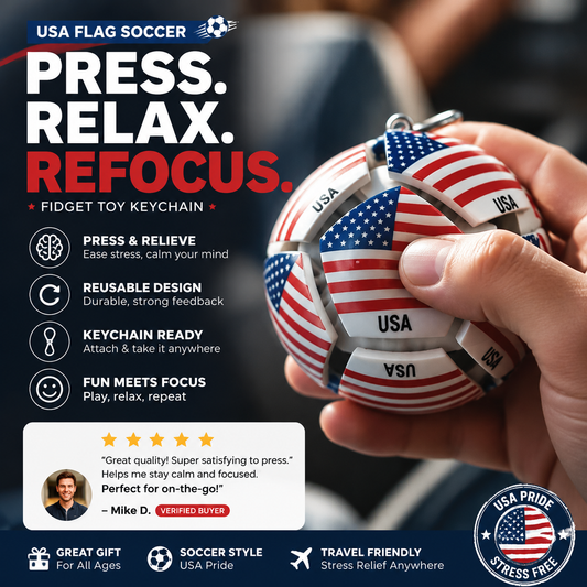 Mini Football Fidget Keychain Stress Relief Toy