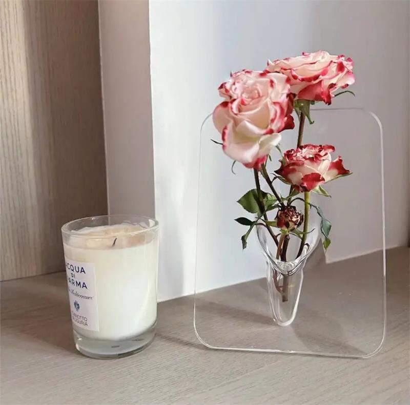 🎉 2026 Sale — Over 58,000 Sold!💞 Nordic Transparent Acrylic Vase – Minimalist Elegance for Any Space 🌷