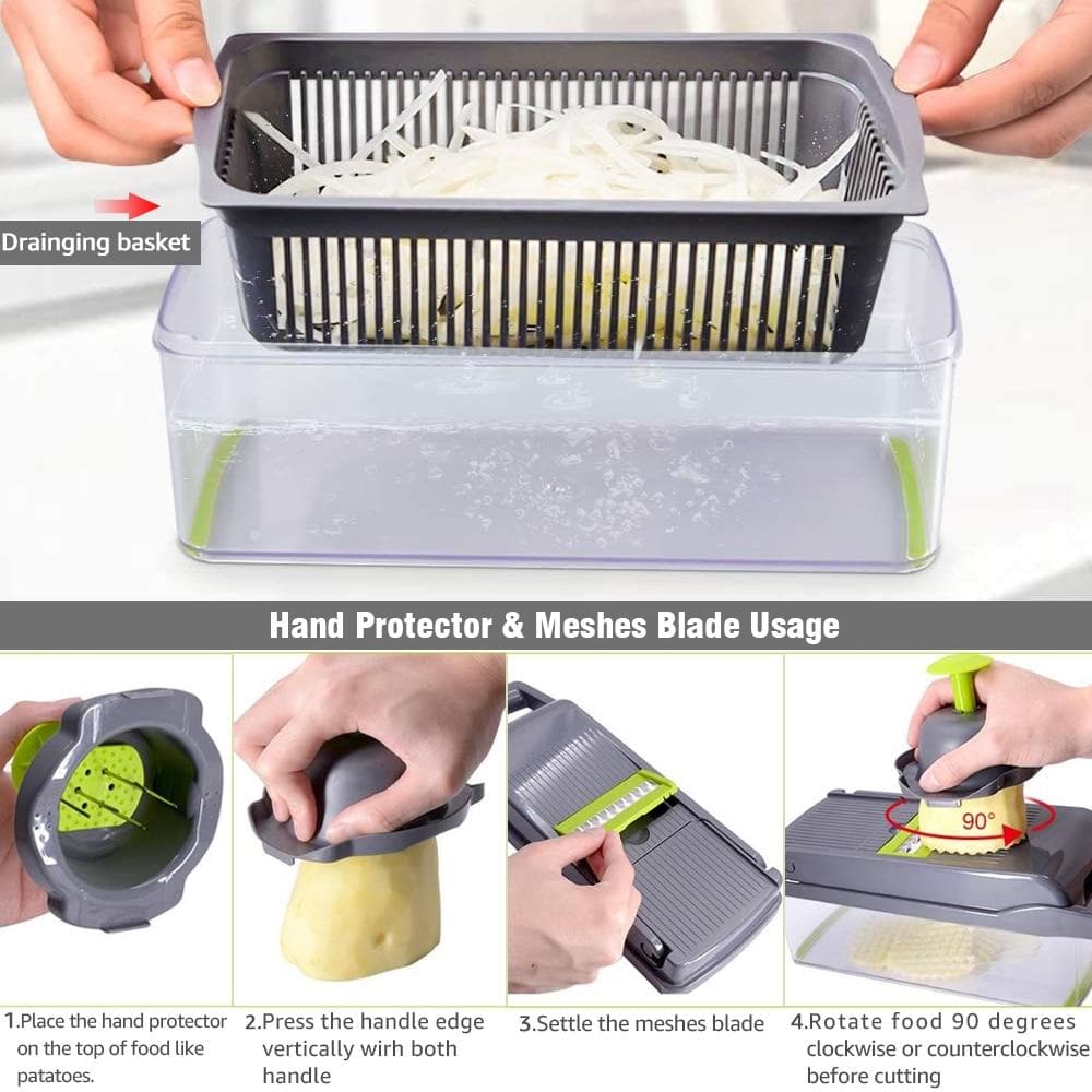 🎁 MOTHER’S DAY SALE 50% OFF!!! 🧑‍🍳Multi-Knife™ | Multi-function vegetable cutter | 16-piece set🥗