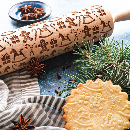 🎄Christmas Promotion 50% OFF🎅✨Christmas rolling pin🍪