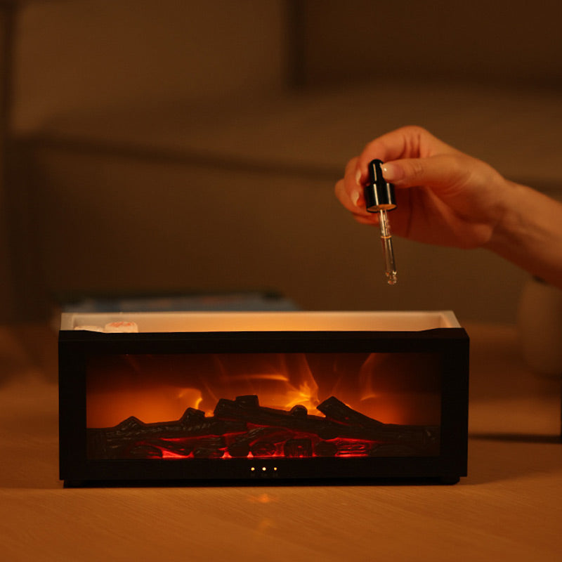 🔥 50% OFF – LAST DAY! 💦 Humidifier with fireplace effect – 7 LED colors and remote control, soothing atmosphere for home/office 🌙📦