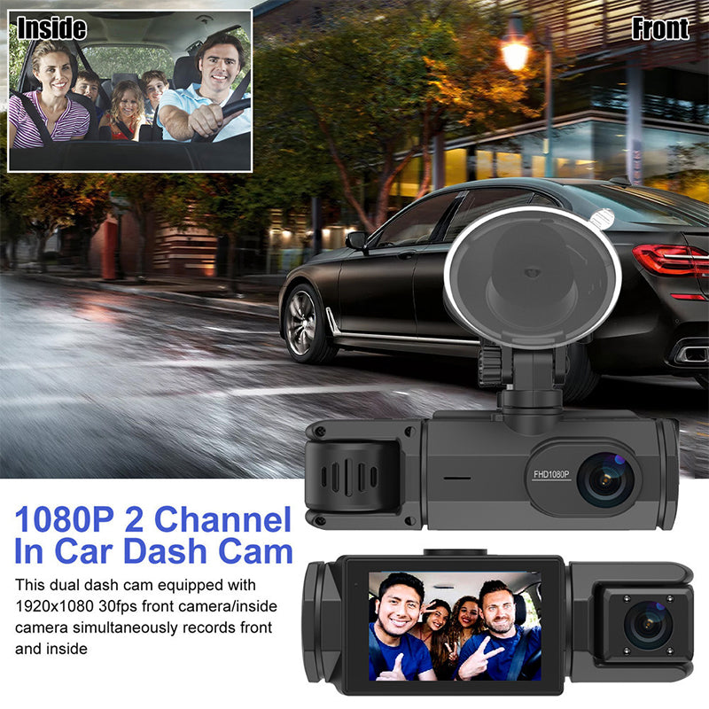 🚗 2025 Hot Sale 💥CarDVR，ReverseCamera- HD 1080p Car Recorder with Reverse Camera