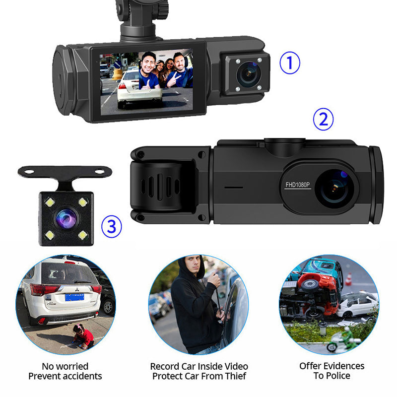 🚗 2025 Hot Sale 💥CarDVR，ReverseCamera- HD 1080p Car Recorder with Reverse Camera