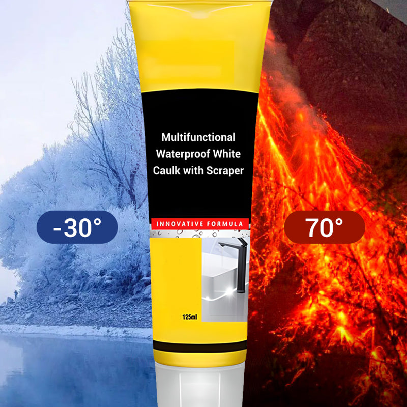 ✨Multifunctional Waterproof White Caulk with Scraper📢📢Flash Sale: Ending in 3 Hours!⏰⏰