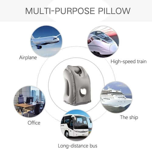 🔥Last day 50% off 🔥leosporr Inflatable Travel Pillow——45° Ergonomic Inflatable Travel Pillow | Neck & Arm Support for Airplane Sleep, Office Naps & Long Trips
