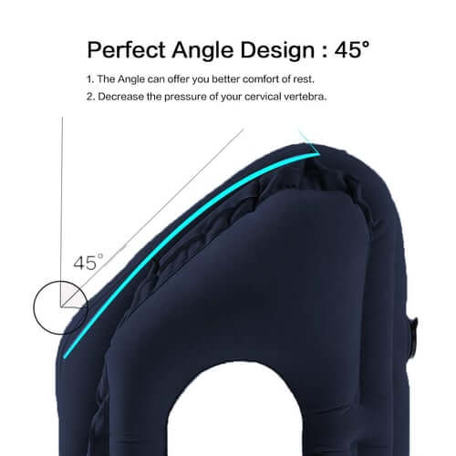 🔥Last day 50% off 🔥leosporr Inflatable Travel Pillow——45° Ergonomic Inflatable Travel Pillow | Neck & Arm Support for Airplane Sleep, Office Naps & Long Trips