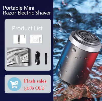 🔥Christmas Special 49% OFF🔥Men’s Powerful Mini Electric Shaver with Digital Display
