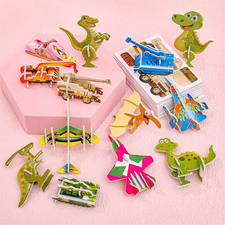 Educational 3D Cartoon Puzzle - 57 Interlocking Pieces with Vibrant Characters for Creative Learning 🎨👧