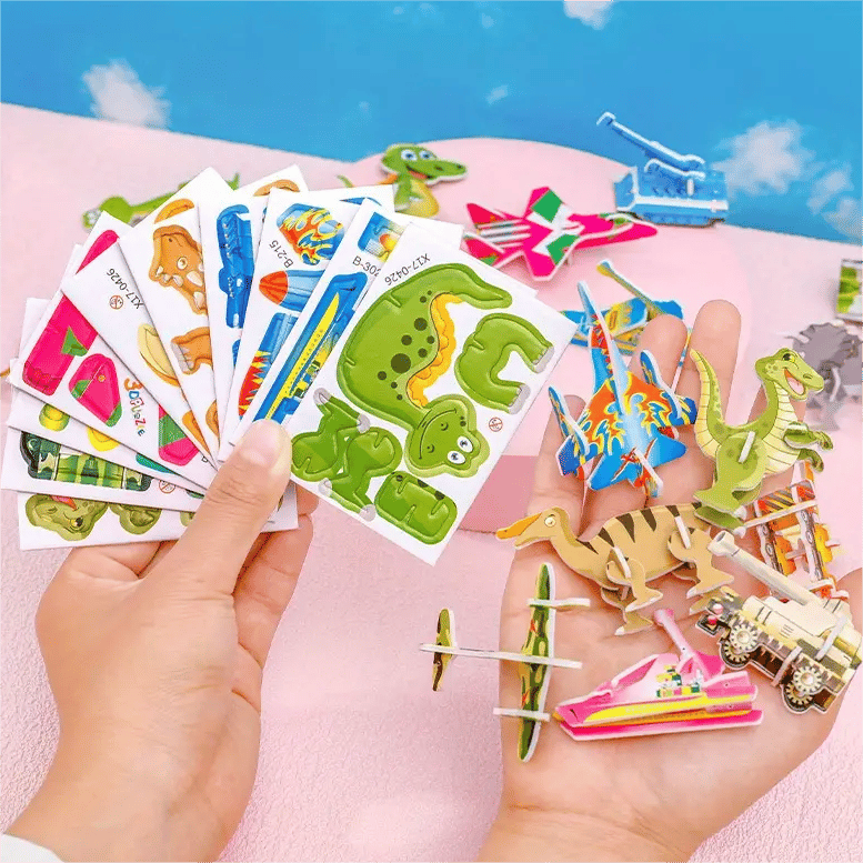 Educational 3D Cartoon Puzzle - 57 Interlocking Pieces with Vibrant Characters for Creative Learning 🎨👧