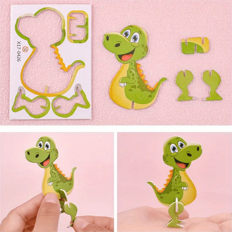 Educational 3D Cartoon Puzzle - 57 Interlocking Pieces with Vibrant Characters for Creative Learning 🎨👧