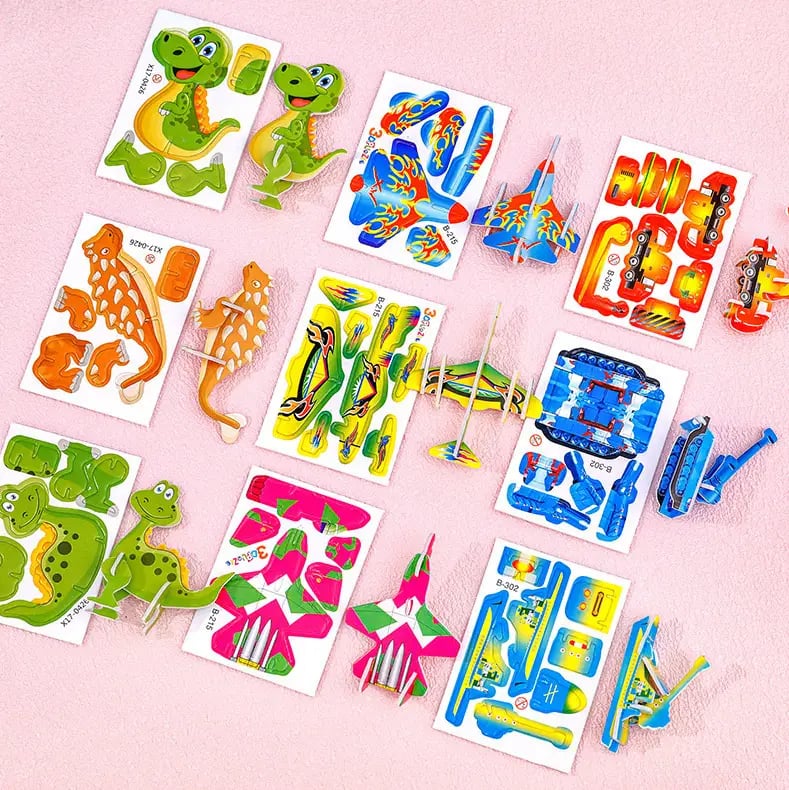 Educational 3D Cartoon Puzzle - 57 Interlocking Pieces with Vibrant Characters for Creative Learning 🎨👧