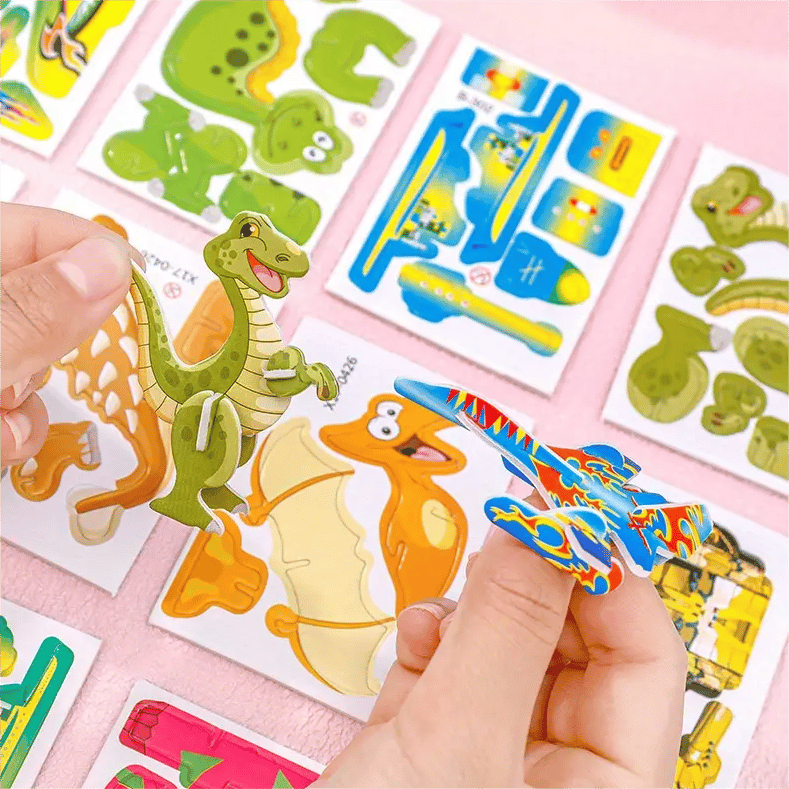 Educational 3D Cartoon Puzzle - 57 Interlocking Pieces with Vibrant Characters for Creative Learning 🎨👧