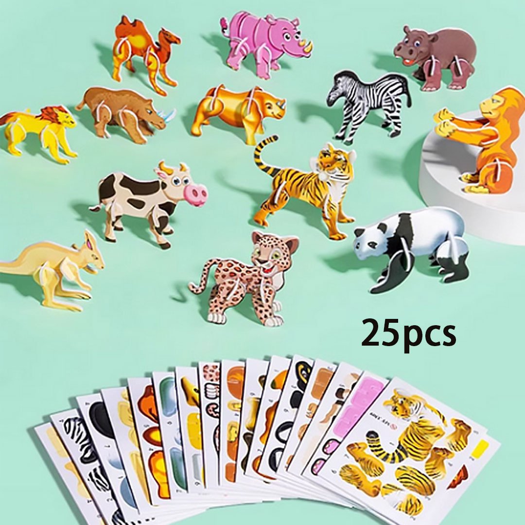 Educational 3D Cartoon Puzzle - 57 Interlocking Pieces with Vibrant Characters for Creative Learning 🎨👧