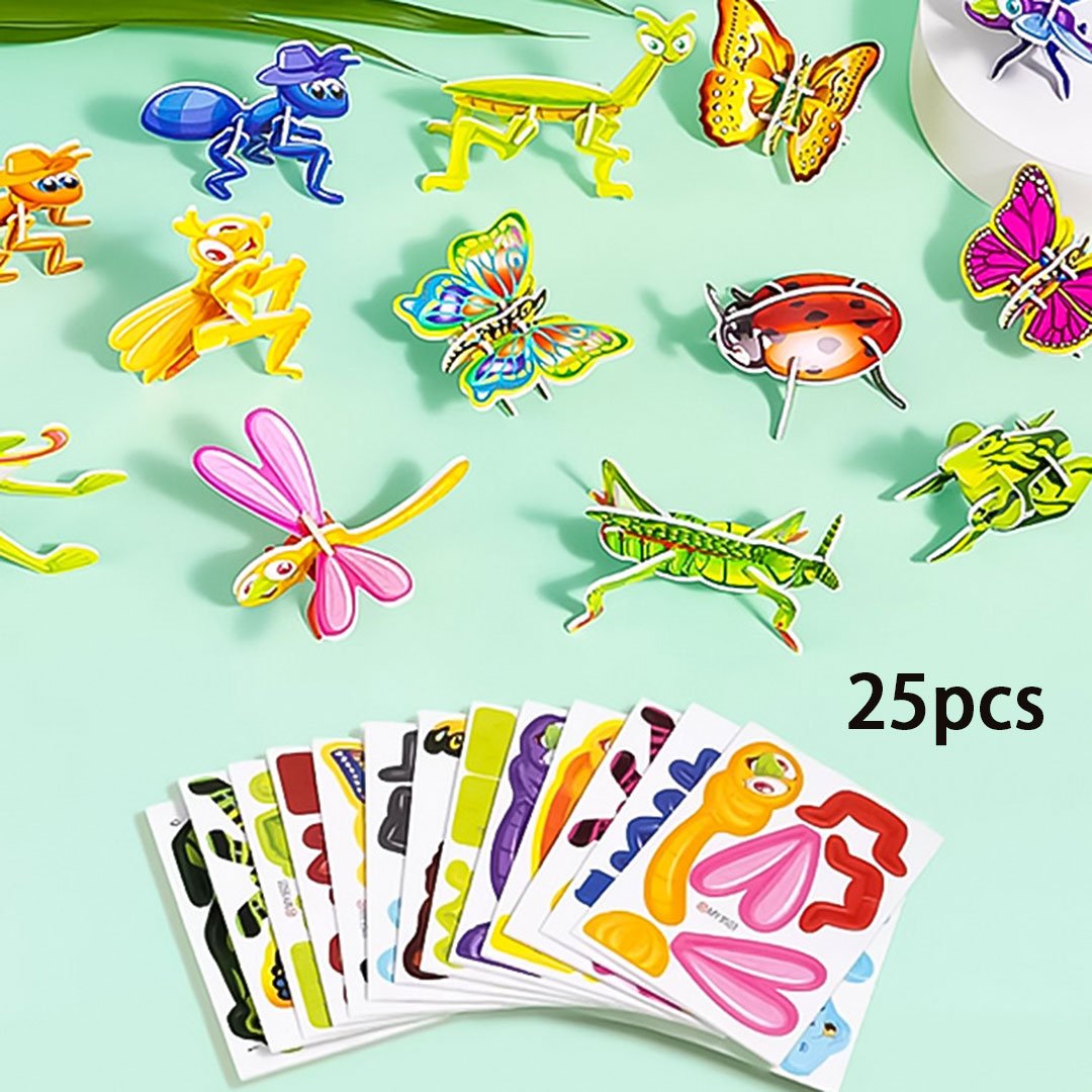 Educational 3D Cartoon Puzzle - 57 Interlocking Pieces with Vibrant Characters for Creative Learning 🎨👧